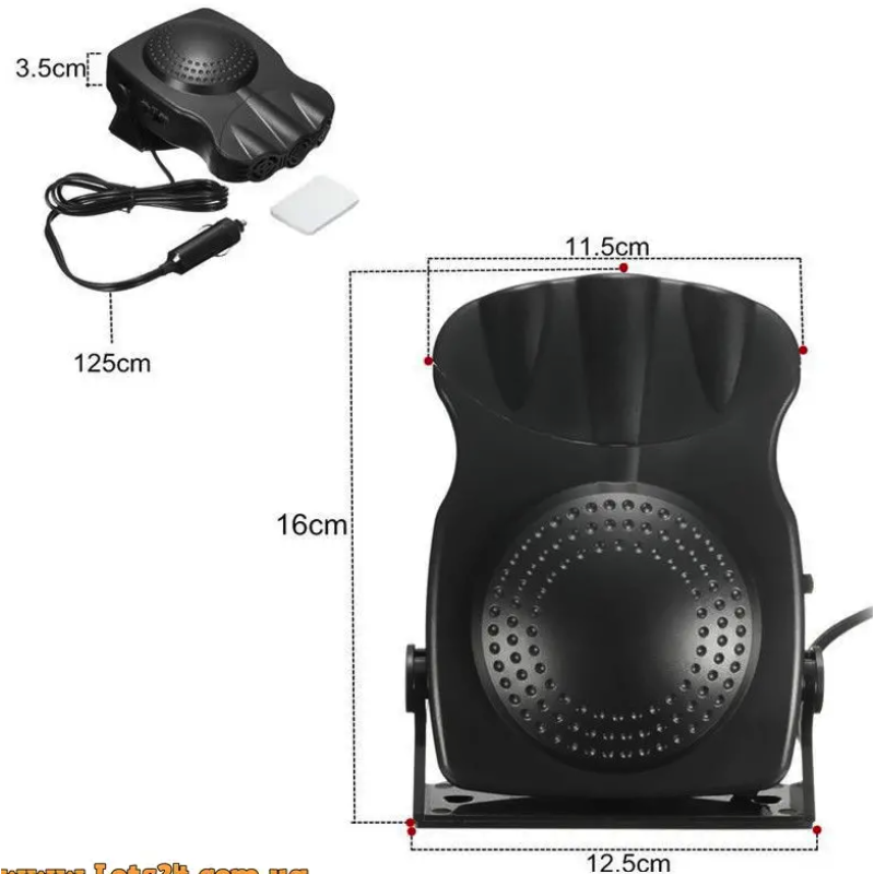 Автомобільний електричний обігрівач для скла та салону Heater 12V (150 Вт) - Максимум можливостей за мінімум витрат