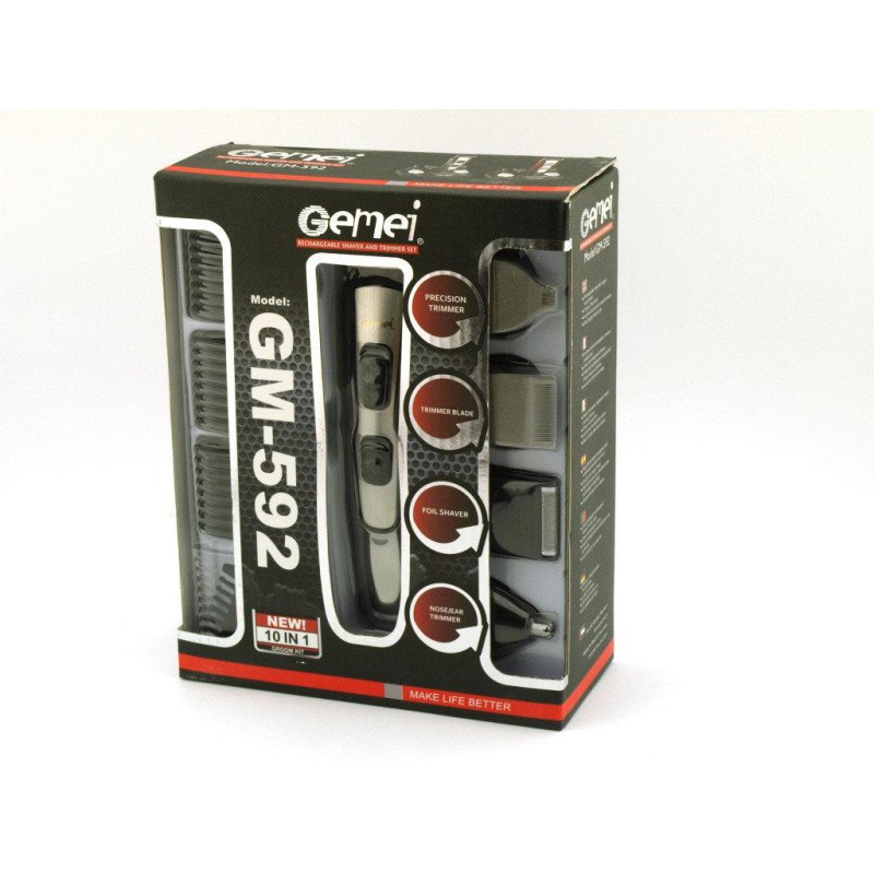 Професійна машинка для стрижки Gemei GM 592 (10 в 1) - Практичний вибір за бюджетною вартістю