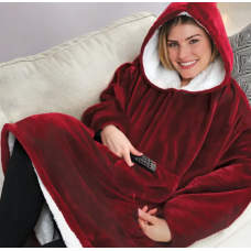 Толстовка-плед Huggle Hoodie (бордова)