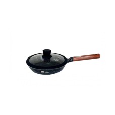 Сковорідка Higher Kitchen НК-318 з кришкою (24 см, гранітне антипригарне покриття)