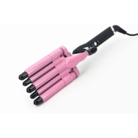 Плойка на п’ять хвиль Hair Curler KR-8832 (рожевий)