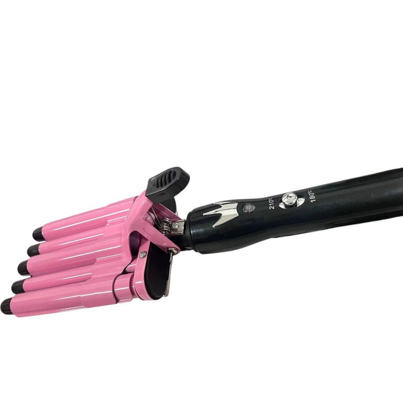 Плойка на п’ять хвиль Hair Curler KR-8832 (рожевий) - Вигідне рішення для кожного