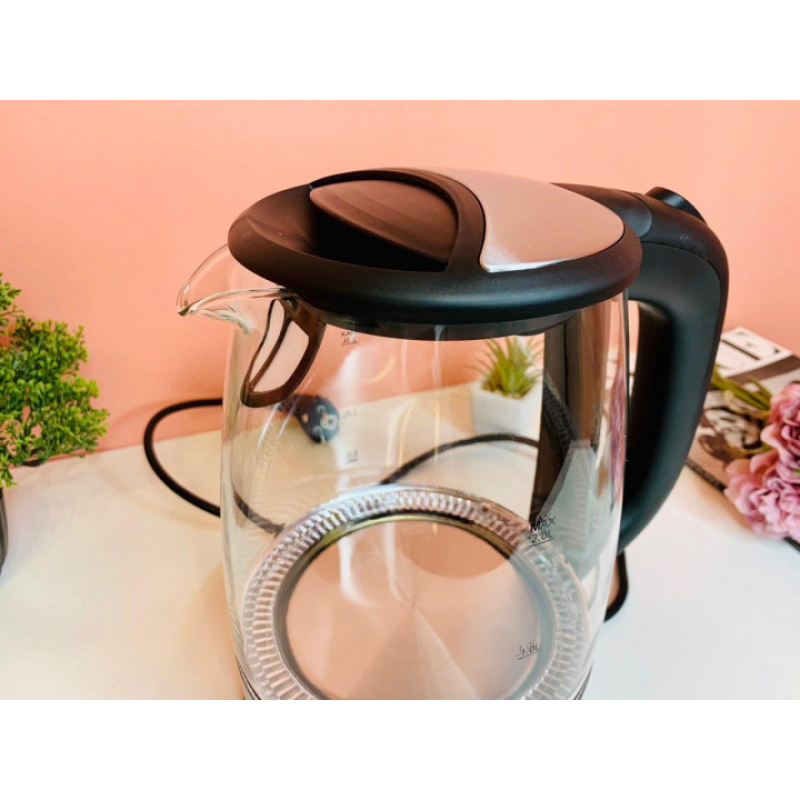 Скляний електрочайник Rainberg RB-703 (2 л, 2200 Вт, LED-підсвітка) - Якість, яку можна собі дозволити