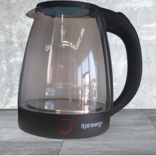 Скляний електрочайник Rainberg RB-2240 (2 л, 2200 Вт, LED-підсвітка)