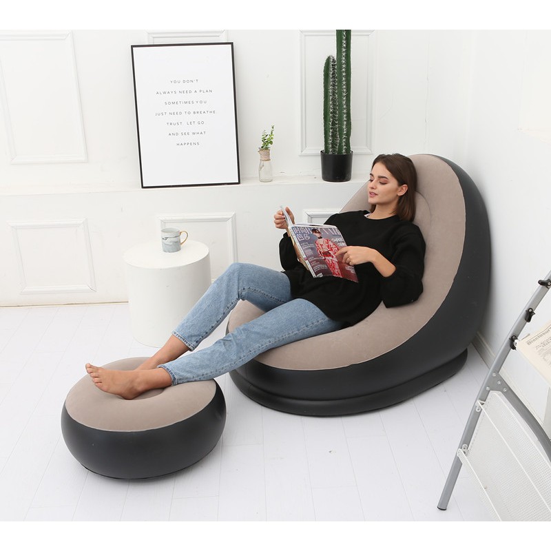 Надувне садове крісло з пуфом Air Sofa Comfort ZD-33223 - Те, що потрібно — без зайвих витрат