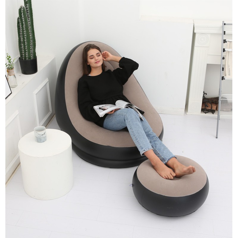 Надувне садове крісло з пуфом Air Sofa Comfort ZD-33223 - Те, що потрібно — без зайвих витрат