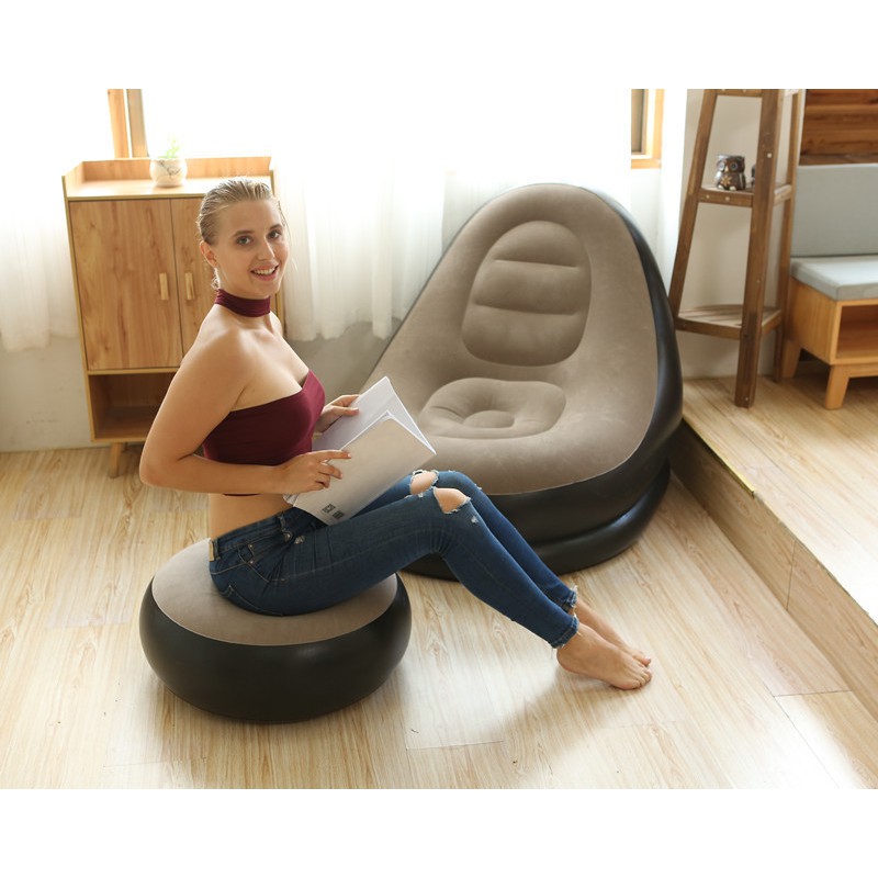 Надувне садове крісло з пуфом Air Sofa Comfort ZD-33223 - Те, що потрібно — без зайвих витрат