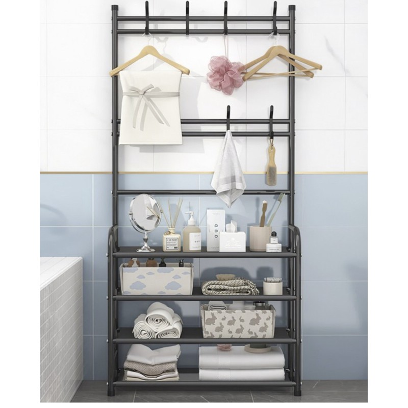 Універсальна підлогова вішалка для одягу New Simple Floor Clothes Rack (60×29,5×151 см, чорна) - Якість, яку можна собі дозволити