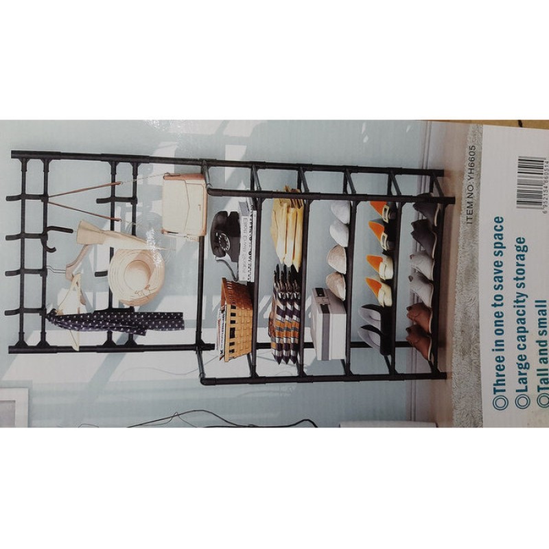 Універсальна підлогова вішалка для одягу New Simple Floor Clothes Rack (60×29,5×151 см, чорна) - Якість, яку можна собі дозволити