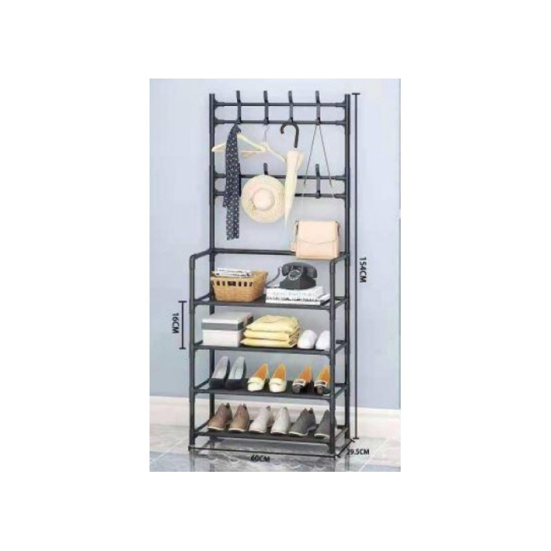 Універсальна підлогова вішалка для одягу New Simple Floor Clothes Rack (60×29,5×151 см, чорна) - Якість, яку можна собі дозволити