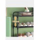 Металевий стелаж для взуття Shoe Rack BLACK (модель 08-02, 60×18,5×78,5 см) - Функціональність без переплат