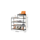 Металевий стелаж для взуття Shoe Rack BLACK (модель 08-02, 60×18,5×78,5 см) - Функціональність без переплат