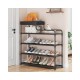 Металевий стелаж для взуття Shoe Rack BLACK (модель 08-02, 60×18,5×78,5 см) - Функціональність без переплат