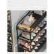 Металевий стелаж для взуття Shoe Rack BLACK (модель 08-02, 60×18,5×78,5 см) - Функціональність без переплат
