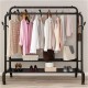 Подвійна підлогова вішалка для одягу та взуття Loft Rack (чорна) - Практичний вибір за бюджетною вартістю