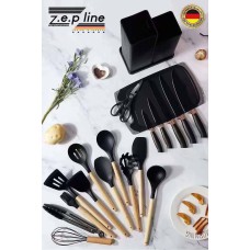 Набір кухонного приладдя Zepline ZP-107 (19 предметів, чорний)