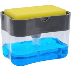 Органайзер для мочалок з мильницею та дозатором Soap Pump Sponge Caddy