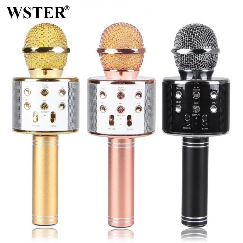 Bluetooth-мікрофон для караоке WSTER WS-858 з функцією зміни голосу - Доступна ціна — гідна якість