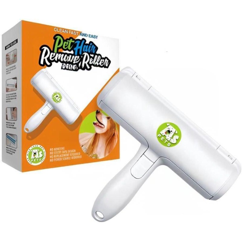 Щітка для збирання та видалення шерсті тварин Pet Hair Remover Roller PET20205 (біла) - Раціональний вибір для авто