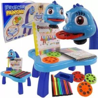 Дитячий столик-проєктор для малювання Projector Painting (синій)