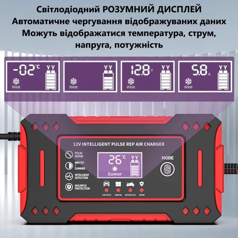Зарядний пристрій 12V 6A (автоматичний) - Раціональний вибір для авто